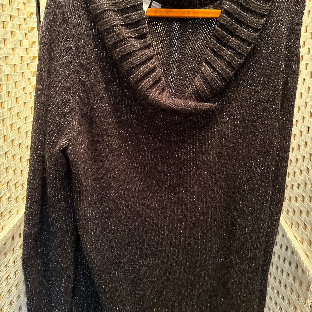 Women’s Black Sweater with silver thread. 2x plus size